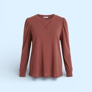 Cherish Long Sleeve Top in Rust